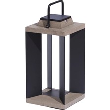 Teckalu Güneş Enerjili ve Şarj Edilebilir Fener 45 cm (Siyah Alüminyum)