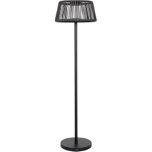 Rop&strıp Güneş Enerjili ve Şarj Edilebilir Lambader 120/175 cm (Siyah Alüminyum, Siyah Halat)
