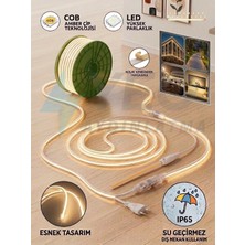 Yeo Aydınlatma Cob LED Şerit Aydınlatma Gün Işığı (3000K) - Kendinden Yapışkanlı, IP65 Su Geçirmez Dış Mekan & Iç Mekan Esnek LED