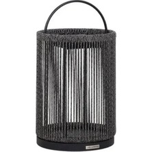 Rop&strıp Güneş Enerjili Fener 45 cm (Siyah Alüminyum, Siyah Halat, Siyah Granit)
