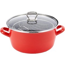 Fry Çıtır Kızartma Tenceresi 22 Cm, Kırmızı