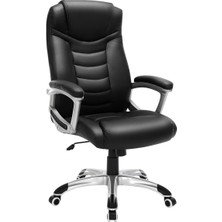 Ergonomik Ofis Koltuğu Yüksekliği Ayarlanabilir Döner Sandalye Sağlam, Dayanıklı, Siyah OBG21B 52X53X122 cm