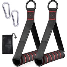 Egzersiz Kolu, 2 Karabinalı Ağır Hizmet Tipi Fitness Kolu, Aşağı Çekin Ev Spor Salonu Çalışma Kolu, Ağırlık Kaldırma, Kablo Makinesi Kasnakları Için Direnç Bandı Kolları