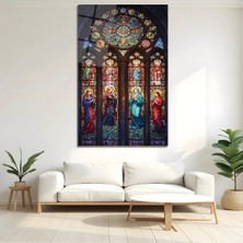 Mgi Design Gotik Katedral Vitray Desenli Dekoratif Cam Tablo Dekoratif Duvar Tablosu Modern Salon Duvar Dekoru Oturma Odası Yatak Odası Tablosu 4mm Temperli Cam Tablo Lüks Ev Dekorasyonu Duvar Sanatı Hediyelik