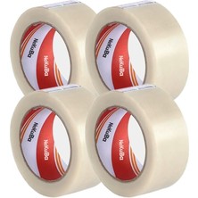 Koli Bandı 4 Adet 45X100 Şeffaf (Gergedan) En 45MM, Uzunluk Net 100 Metre, Basınca ve Gerilime Dayanıklıdır, 4'lü Paket
