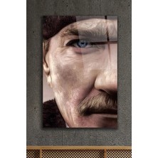 Mgi Design Atatürk Cam Tablo | Sanatsal Duvar Dekoru | Solmayan Canlı Renkler | Mutfak ve Yemek Alanı | Sevdiklerinize Hediyelik | Dayanıklı Cam Yapı