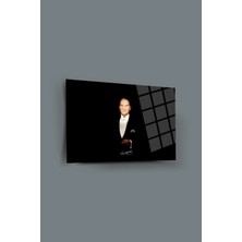 Mgi Design Atatürk Türk Bayrağı Cam Tablo | Modern Sanat Tablosu | Uv Baskılı Canlı Renkler | Ev ve Iş Yeri | Anlamlı Hediye Seçeneği | Kolay Montaj Askılı