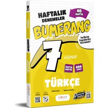 Akm Kitap 7. Sınıf Bumerang Haftalık Türkçe Denemeleri Günay Yayınları