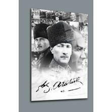 Mgi Design Atatürk Türk Bayrağı Cam Tablo | Modern Sanat Tablosu | Uv Baskı Canlı Renkler | Ev ve Iş Yeri | Anlamlı Hediye Seçeneği | Kolay Montaj Askılı
