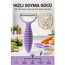 Transformacion Çift Yönlü Sebze Soyacağı 304 Paslanmaz Çelik Oynar Başlıklı Ergonomik Mutfak Pratik Salatalık Havuç Patates Soyma Aparatı 722341