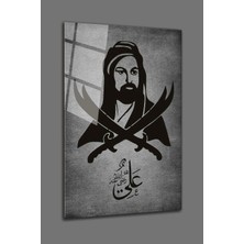 Mgi Design Hz. Ali Hz. Ali Manevi Portre Cam Tablo | Modern Sanat Tablosu | Parlak ve Net Görüntü | Kafe ve Ofis Için | Anlamlı Hediye Seçeneği