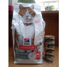 Hill's Sp Somon Kısırlaştırılmış Yetişkin Kedi Maması 3kg+5 Adet Pro Plan Kısır Kedi Tonbalıklı&somonlu Konserve