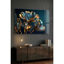 Mgi Design Kırılmaz Cam Tablo   (Kalın) - Ev Işyeri Duvar Dekorasyonu - Soyut Modern Tasarımlar (Yatay) - Sanatsal Geniş Renkli Şık Yatak Odası Salon Antre Temperli Uv Baskılı