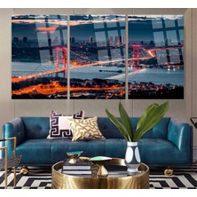 Mgi Design 3 Parçalı Istanbul Manzarası Cam Tablo | Modern Sanat Tablosu | Parlak ve Net Görüntü | Ev ve Iş Yeri | Anlamlı Hediye Seçeneği | Kolay Montaj Askılı