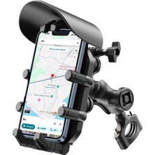 MiraLive Gidon Bağlantılı Güneş ve Yağmur Korumalı 360° Derece Ayarlanabilir Motosiklet Bisiklet Tele