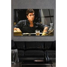 Mgi Design Tony Montana Cam Tablo | Şık Duvar Tablosu | Solmayan Canlı Renkler | Mutfak ve Yemek Alanı | Ev Hediyesi | Parlak Cam Yüzey | Salon ve Oturma Odası