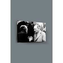 Mgi Design Atatürk Cam Tablo | Sanatsal Duvar Dekoru | Solmayan Canlı Renkler | Mutfak ve Yemek Alanı | Sevdiklerinize Hediyelik | Dayanıklı Cam Yapı
