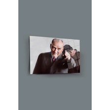Mgi Design Atatürk Cam Tablo | Sanatsal Duvar Dekoru | Solmayan Canlı Renkler | Mutfak ve Yemek Alanı | Sevdiklerinize Hediyelik | Dayanıklı Cam Yapı
