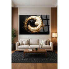 Mgi Design Yin Yang Ulrta Cam Tablo | Sanatsal Duvar Dekoru | Uv Baskılı Canlı Renkler | Kafe ve Ofis Için | Sevdiklerinize Hediyelik | Dayanıklı Cam Yapı