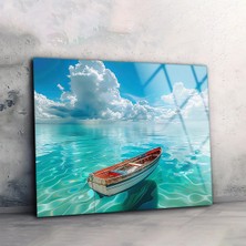 Mgi Design Sandal ve Manzara Asılmaya Cam Tablo | Şık Duvar Tablosu | Parlak ve Net Görüntü | Yatak Odası ve Antre | Ev Hediyesi | Dayanıklı Cam Yapı