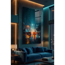 Mgi Design Kırılmaz Cam Tablo   (Kalın) - Ev Işyeri Duvar Dekorasyonu - Soyut Gece Tasarımlar (Dikey) - Karanlık Yıldız Ay Sakin Yatak Odası Salon Antre Temperli Uv Baskılı