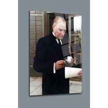 Mgi Design Atatürk Vatan Cam Tablo | Şık Duvar Tablosu | Solmayan Canlı Renkler | Ofis ve Çalışma Odası | Ev Hediyesi | Parlak Cam Yüzey | Mutfak ve Yemek Alanı