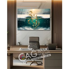 Mgi Design Balıklar Deniz Kış Göz Alıcı Estetik Cam Tablo Modern Ev Ofis Salon Oda Duvar Dekoru Hediyelik