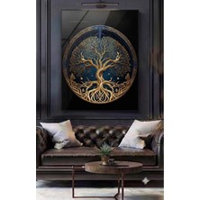 Mgi Design 4mm Tamperli Uv Baskı Kırılımaz Cam Tablo Ev Ofis Duvar Dekor Hediyelik Tablo Hayat Ağacı Yaşam Life Three Manevi Dini Premium Lüx Canlı Sağlam