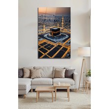 Mgi Design Kabe Manzarası Mekke Mescid-I Haram Panoramik Dini Dekoratif Cam Tabl | Islami Motifli Dekoratif Cam Tablo, Salon ve Ibadet Alanı Dekoru,