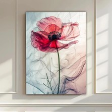 Mgi Design Pembe Çiçek Cam Tablo – Zarif ve Minimalist Modern Dekoratif Duvar Tablosu | Çiçek Temalı Dekoratif Duvar Tablosu, Salon ve Yatak Odası Dekoru,