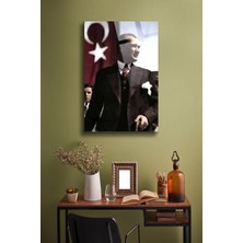 Mgi Design Atatürk Cam Tablo Portre Cam Tablo Duvar Dekoru Atatürk Portresi Kırılmaz Cam Solmaz Baskı
