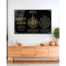 Mgi Design Nazar Duası Ayetel Kürsi Bereket Duası Cam Tablo Ev Ofis Salon Duvar Oda Dekoru Hediyelik | Islami Motifli Dekoratif Duvar Tablosu, Salon ve Ibadet Alanı Dekoru,