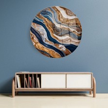 Mgi Design Cam Tablo: Modern Dalga Desenli Lüks Duvar Dekoru | Modern Dekorasyon Temalı Dekoratif Duvar Tablosu, Salon, Ev ve Ofis Dekoru, 50X50 cm