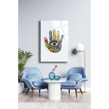 Mgi Design Fatma Ana Eli Cam Tablo Nazar Boncuğu Nazar Nazarlık Dini Tablo Çiçekli Tablo DKG051