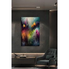 Mgi Design Modern Soyut Bitki Temalı Dekoratif Cam Tablo 4mm Temperli Canlı Baskı | Modern Soyut Dekoratif Duvar Tablosu, Salon, Ofis ve Çalışma Alanı Dekoru,
