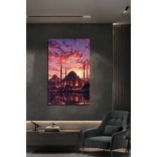 Mgi Design Efsanevi Istanbul Gün Batımı Modern Dekoratif Şık Cam Tablo | Şehir Temalı Dekoratif Duvar Tablosu, Salon ve Ofis Dekoru,