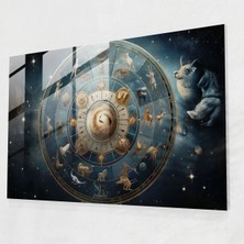 Mgi Design Burçlar Desenli Cam Duvar Tablosu - Dekoratif Cam Tablo Koleksiyonu