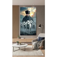 Mgi Design Türk Bayrağı Atatürk ve Bozkurtlar Tablo – Milli Duruş Dekoratif Poster