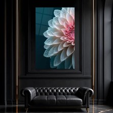 Mgi Design Çiçek Close Up I Cam Tablo, Temperli Cam Çiçek Natürmort Duvar Tablosu, Uv Baskılı Salon Yatak Odası Mutfak Duvar Dekoru, Dekoratif Hediyelik Tablo