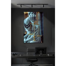Mgi Design Adalet Terazisi Modern Dekoratif Temperli Şık Ofis Ev Cam Tablo | Modern Dekorasyon Temalı Dekoratif Duvar Tablosu, Salon, Ev ve Ofis Dekoru,