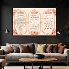 Mgi Design Bereket & Ayetel Kürsi & Nazar I Islami Cam Tablo, Temperli Cam Dini Duvar Tablosu, Uv Baskılı Salon Ofis Duvar Dekoru, Modern Ayet ve Dua Temalı Manevi Hediyelik Tablo