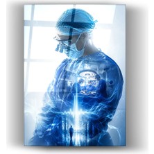 Mgi Design Cam Tablo Cerrah Doktor ve Ameliyathane Modern Tıp Temalı Duvar Dekorasyonu