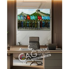 Mgi Design Türk Devletleri Çin Seddi Turan Şık Cam Tablo Modern Ev Ofis Salon Duvar Oda Dekoru Hediyelik