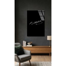 Mgi Design Atatürk'ün Imzası Cam Tablo Kırılmaz Temperli, Premium Uv Baskılı Ev Dekorasyonu