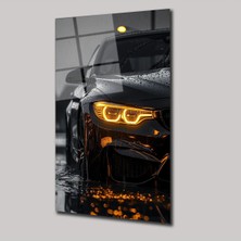 Mgi Design Bmw M4 Serisi Cam Tablo - DEG0224 | Modern Dekorasyon Temalı Dekoratif Duvar Tablosu, Salon, Ev ve Ofis Dekoru,