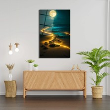Mgi Design Ay Işığında Işık Yolu - Modern Cam Tablo