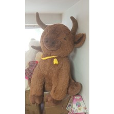 BNG STR Oyuncak Peluş Sevimli Uyku Arkadaşı Dev Boy Boynuzlu Boğa 130 cm