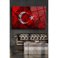 Mgi Design Türk Bayrak Cam Tablo,duvar Dekarasyonu,ev Dekorasyon,duvar Tablosu,ev Hediyesi