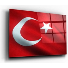 Mgi Design Türk Bayrağı Cam Tablo - Ay Yıldız - Vatan - Milliyetçi - Mustafa Kemal Atatürk - Dekorasyonu