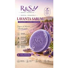 R&S Doğal Kozmetik Lavanta Süngerli Sabun | Nemlendirici Bakım, Yoğun Köpük ve Ferahlık 100 gr
